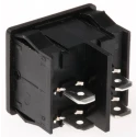 Marquardt Illuminated DPST On-Off Rocker Switch Panel, Red Actuator, Panel Mount 1805.7110