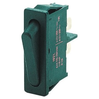 Marquardt SPST On-Off Rocker Switch Panel, Black Actuator, Polyamide Housing, Panel Mount, 250V AC, 6A, Model 1921.1102