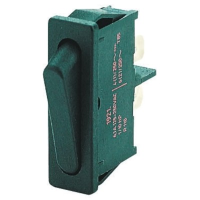 Marquardt SPST On-Off Rocker Switch Panel, Black Actuator, Polyamide Housing, Panel Mount, 250V AC, 6A, Model 1921.1102