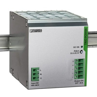 Phoenix Contact TRIO POWER Switched Mode DIN Rail Power Supply 1-Phase 264V AC Input 29.5V DC, 20A Output, 480W Power 2866381