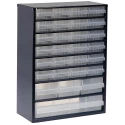 Raaco Steel Workshop Storage System 139830, Wall Mount Steel Cabinet with Panels and Bins, H 440 mm x W 1866 mm x D 150 mm