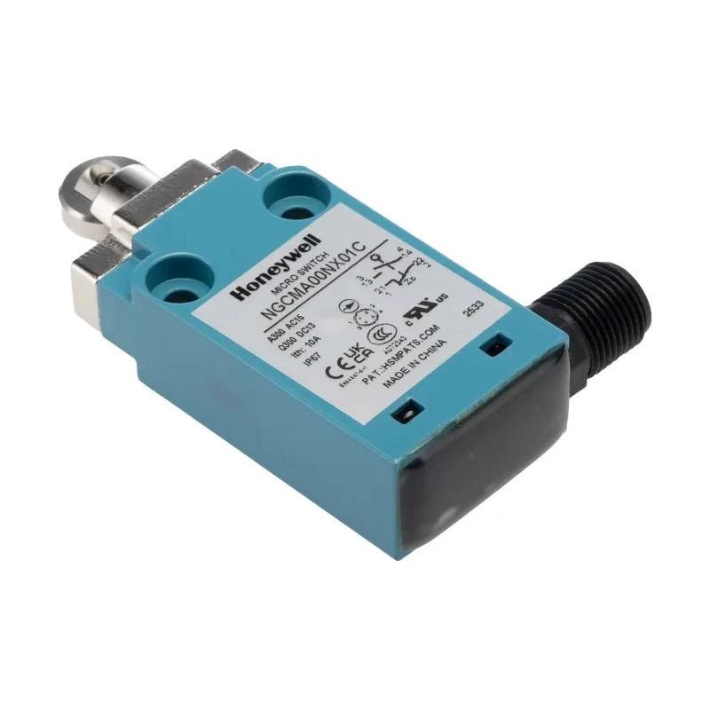 Honeywell Technologies NGC Series Roller Plunger Metal Housing Limit Switch SPDT, IP67, 240V AC, 6A NGCMA00NX01C