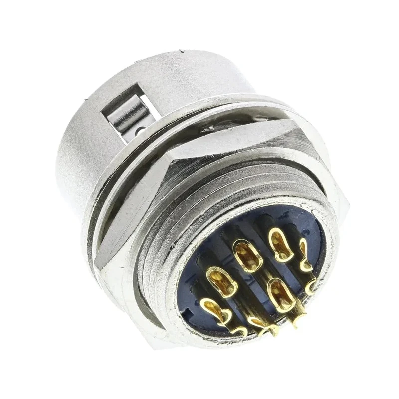 Hirose Circular Connector Miniature Panel Mount Socket Male 12 Contacts 2A 100V HR10 Series 
