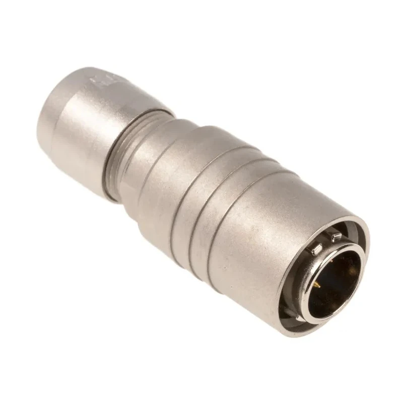 Hirose Miniature Circular Connector, 4 Contacts, Cable Mount Plug, Male, Push Pull, 2A Current, 150/200V AC, Brass HR10