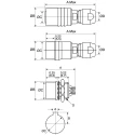 Hirose Circular Connector Miniature 4 Contacts 2A 100V Cable Mount Socket Male HR10