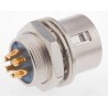 Hirose Circular Connector Miniature Panel Mount Socket Male 6 Contacts 2A 100V HR10