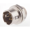 Hirose Circular Connector Miniature Panel Mount Socket Male 6 Contacts 2A 100V HR10