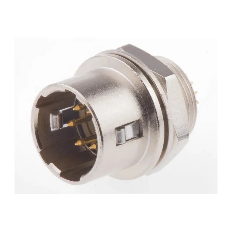 Hirose Circular Connector Miniature Panel Mount Socket Male 6 Contacts 2A 100V HR10