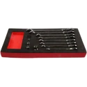 RS PRO 12-Piece Ratchet Combination Spanner Set 8 to 19 mm Chrome Vanadium Steel 125-3051