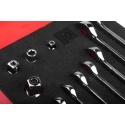 RS PRO 12-Piece Ratchet Combination Spanner Set 8 to 19 mm Chrome Vanadium Steel 125-3051