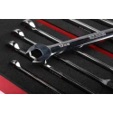 RS PRO 12-Piece Ratchet Combination Spanner Set 8 to 19 mm Chrome Vanadium Steel 125-3051