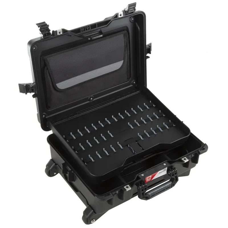 RS PRO Raptor Wheeled Tool Case Black 530 x 400 x 230 mm 125-3050