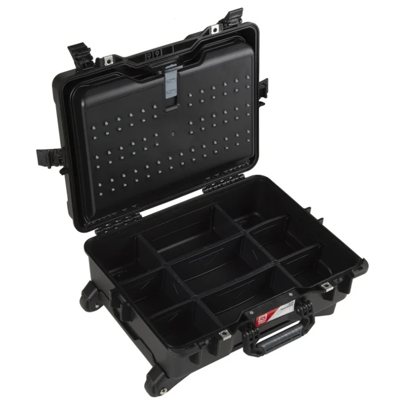 RS PRO Raptor Wheeled Tool Case Black 530 x 400 x 230 mm 125-3050