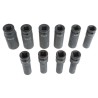 RS PRO 10-Piece 1/2 in Hexagon Impact Socket Set with Chrome Molybdenum Steel Construction and Phosphate Finish 125-3056