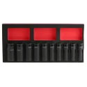 RS PRO 10-Piece 1/2 in Hexagon Impact Socket Set with Chrome Molybdenum Steel Construction and Phosphate Finish 125-3056