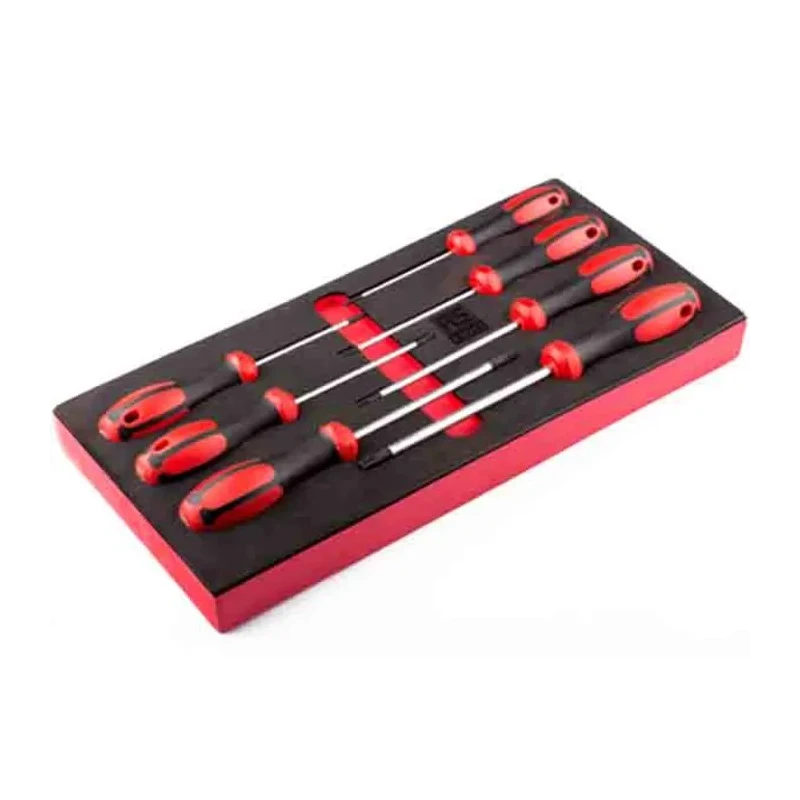 RS PRO Torx Standard Screwdriver Set, 7-Piece, Tip Sizes T10-T40, Chrome-Vanadium-Molybdenum Steel 125-3060