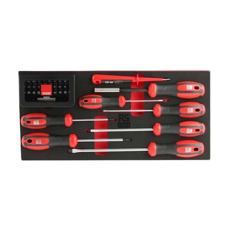 RS PRO 39-Piece Slotted, Phillips, Hexagon, Pozidriv, Torx Screwdriver and Bit Set 125-3059