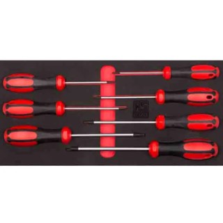RS PRO Torx Standard Screwdriver Set, 7-Piece, Chrome-Vanadium-Molybdenum Steel, Ergonomic Handles, Model 125-3061