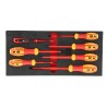 RS PRO Pozidriv and Slotted Insulated Screwdriver Set, 7-Piece, VDE Certified 1000V, Chrome Vanadium Molybdenum 125-3063