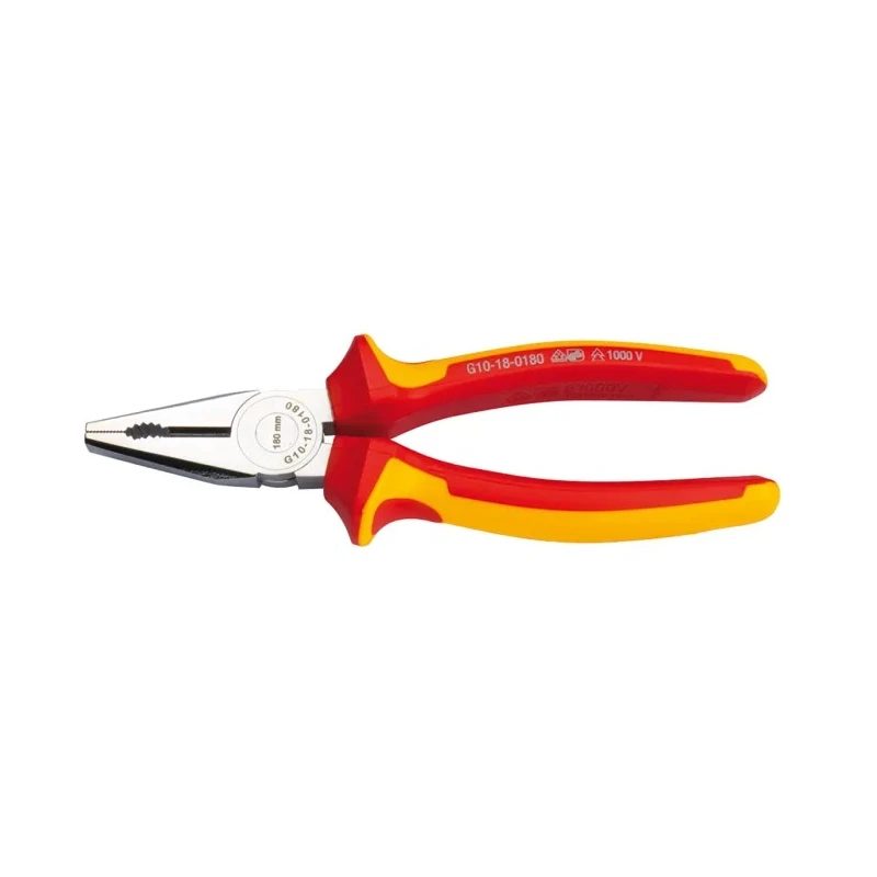 RS PRO Combination Plier, 200mm Overall Length, VDE/1000V Approved, 43mm Jaw, DuoTech Soft Grip 125-3067