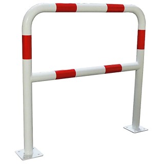 RS PRO Red White Safety Barrier Steel with Adhesive Red Tape 1m x 1m 40mm Diameter 125-2176