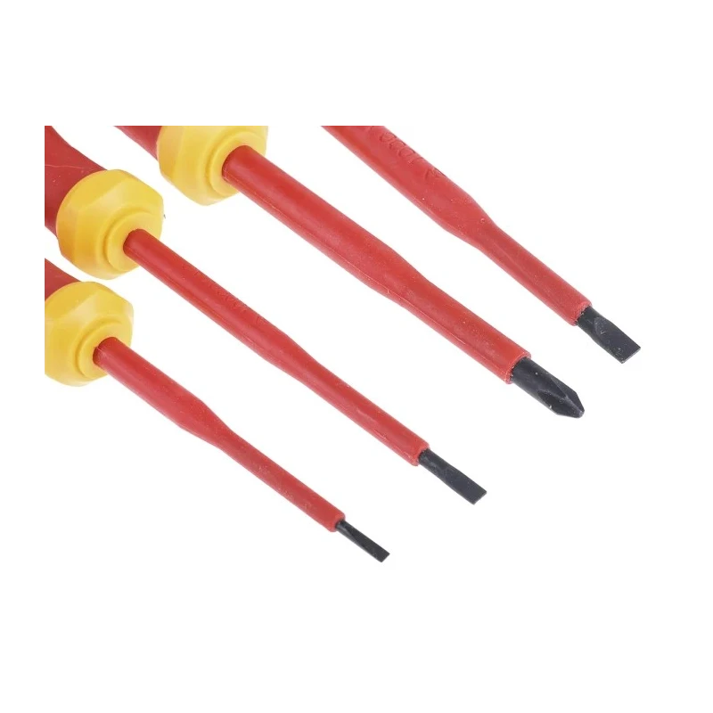 RS PRO Insulated Phillips and Slotted Screwdriver Set 4-Piece, 1000 V AC 1500 V DC, Ergonomic Handle 125-3092