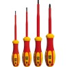 RS PRO Insulated Pozidriv and Slotted Screwdriver Set 4 Pieces 1000V Voltage Isolation 125-3093