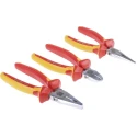 RS PRO Insulated 3-Piece Plier Set with Cutters, Long Nose Pliers, Combination Pliers 125-3095