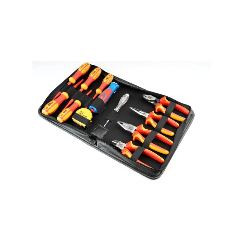RS PRO 12 Piece Insulated Screwdriver & Plier Set VDE/1000V Approved Turkey 125-3100