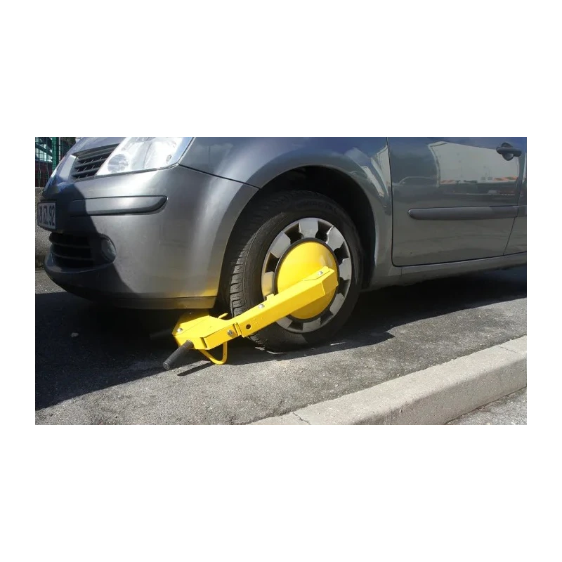 RS PRO Car Wheel Clamp Adjustable Articulated Arm Steel Construction Yellow Rustproof 800x300x240 mm 125-2185