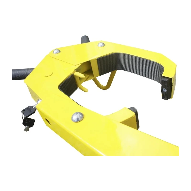 RS PRO Car Wheel Clamp Adjustable Articulated Arm Steel Construction Yellow Rustproof 800x300x240 mm 125-2185