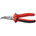 RS PRO Long Nose Plier Bent Nose, 200mm Overall Length, 67mm Jaw, Steel, VDE/1000V Approved, Polished Finish 125-3109