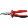 RS PRO Long Nose Plier Bent Nose, 200mm Overall Length, 67mm Jaw, Steel, VDE/1000V Approved, Polished Finish 125-3109