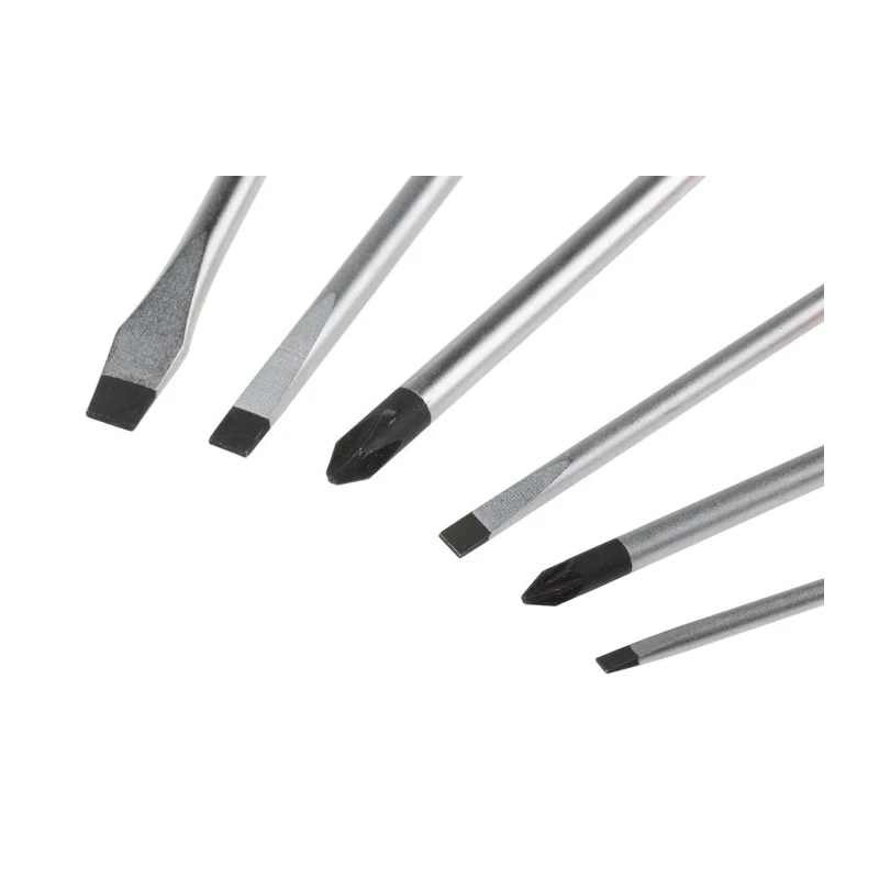 RS PRO Pozidriv, Slotted Standard Screwdriver Set, 6-Piece 125-3102