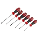 RS PRO Pozidriv, Slotted Standard Screwdriver Set, 6-Piece 125-3102