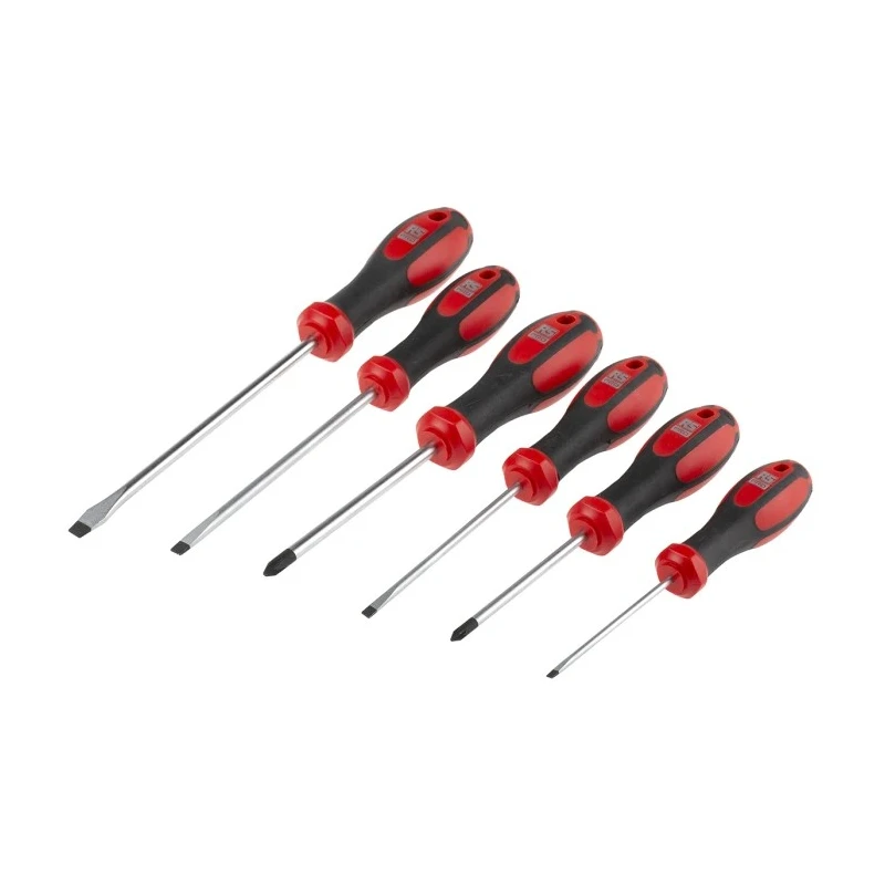 RS PRO Pozidriv, Slotted Standard Screwdriver Set, 6-Piece 125-3102