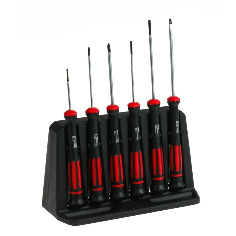 RS PRO Phillips, Slotted Precision Screwdriver Set, 6-Piece, Tip Sizes 1.5-3 mm & PH00-PH0 125-3106