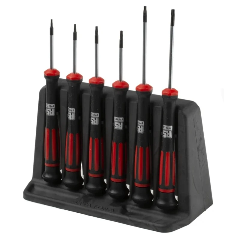 RS PRO Precision Torx Screwdriver Set 6-Piece with Chrome Vanadium Molybdenum Steel Blades 125-3108