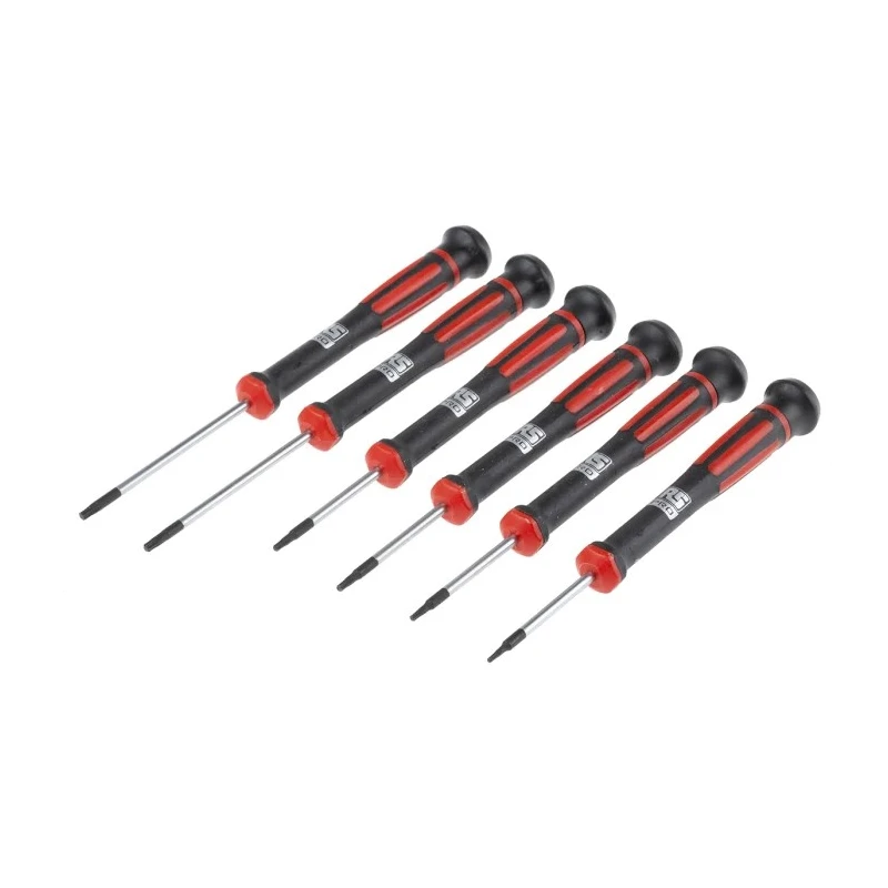 RS PRO Precision Torx Screwdriver Set 6-Piece with Chrome Vanadium Molybdenum Steel Blades 125-3108