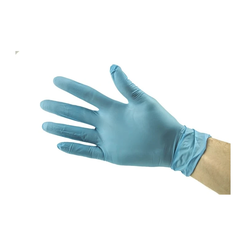 Delta Plus Blue Nitrile Disposable Gloves VENITACTYL V1400B10006 Food Safe 220mm Length 100 Pcs