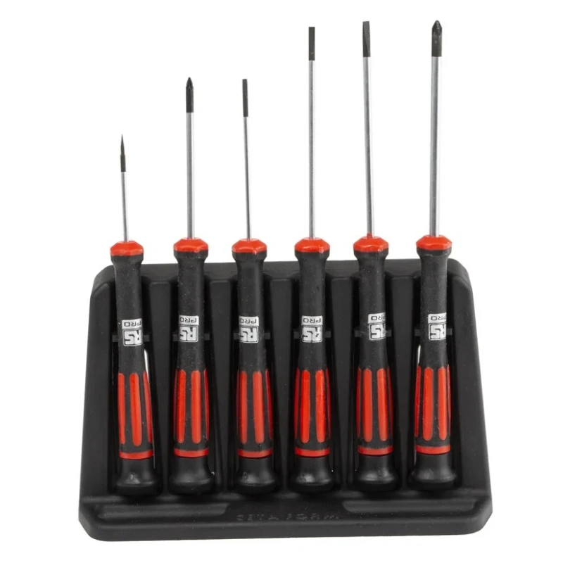 RS PRO Pozidriv Precision Screwdriver Set 6-Piece Electronics Slotted and Pozidriv Turkey 125-3107