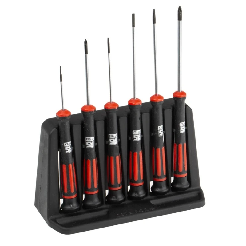 RS PRO Pozidriv Precision Screwdriver Set 6-Piece Electronics Slotted and Pozidriv Turkey 125-3107