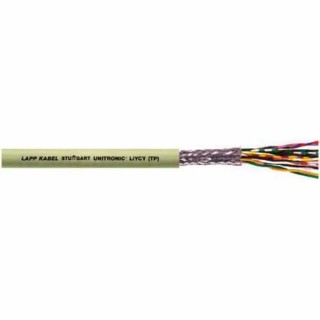 Lapp UNITRONIC LiYCY Series Twisted Pair Cable 8 Pairs 16 Cores 0.14 mm² 100 m 250V Polyvinyl Chloride Grey Sheath 0035150