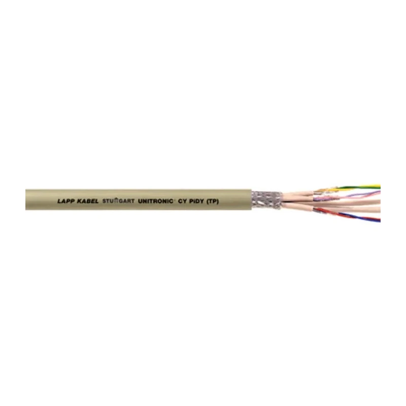 Lapp UNITRONIC CY PiDY Control Cable, 4 Cores 0.25mm² 24 AWG, Screened Stranded, Grey Polyvinyl Chloride Sheath 0034250