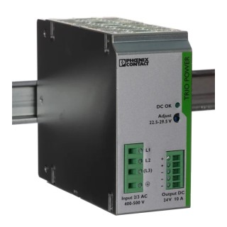 Phoenix Contact TRIO POWER Switched Mode Three Phase DIN Rail Power Supply 240W 29.5V DC, 10A Output 2866459