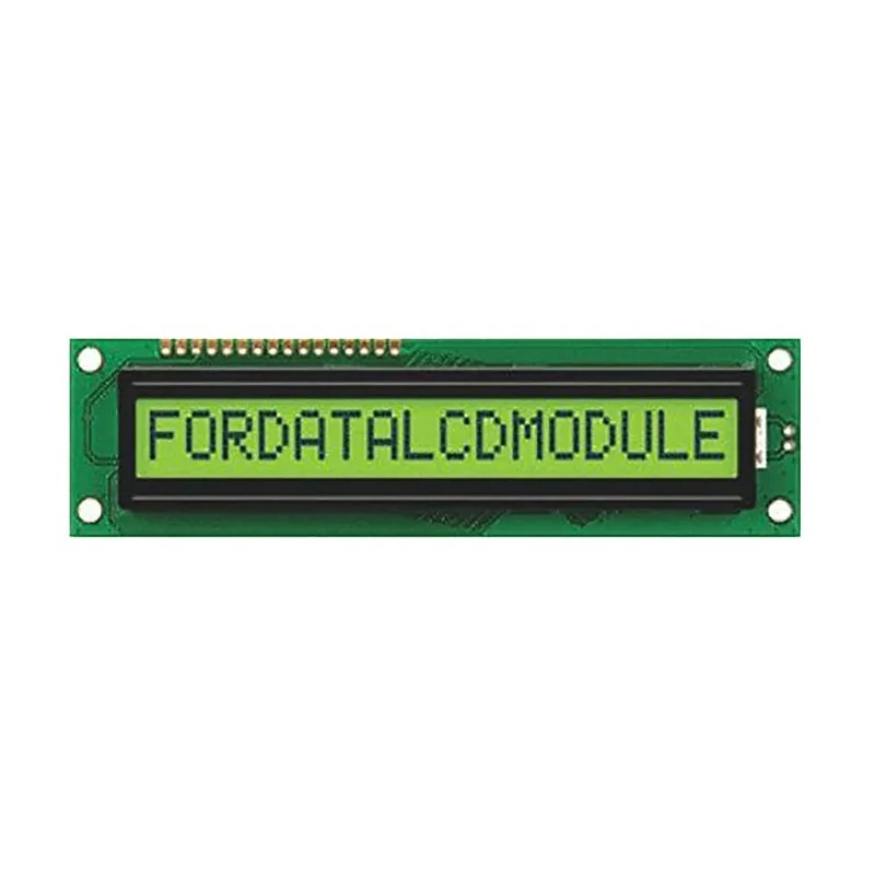 Fordata Alphanumeric LED LCD Alphanumeric Display Green Yellow on Yellow Green 1 Row By 16 FC1601B00-FHYYBW-51SE