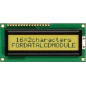 Fordata LCD Alphanumeric Display 2 x 16 Characters, LED Backlit, Yellow and Green Illumination FC1602N01-FHYYBW-51SE