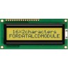 Fordata LCD Alphanumeric Display 2 x 16 Characters, LED Backlit, Yellow and Green Illumination FC1602N01-FHYYBW-51SE