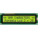 Fordata Alphanumeric LED LCD Display Yellow Green on Yellow Green 2 x 20 Characters FC2002C00-FHYYBW-51SE
