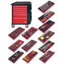 RS PRO 6 Drawer Wheeled Tool Chest with 213 Tools Included 125-3047